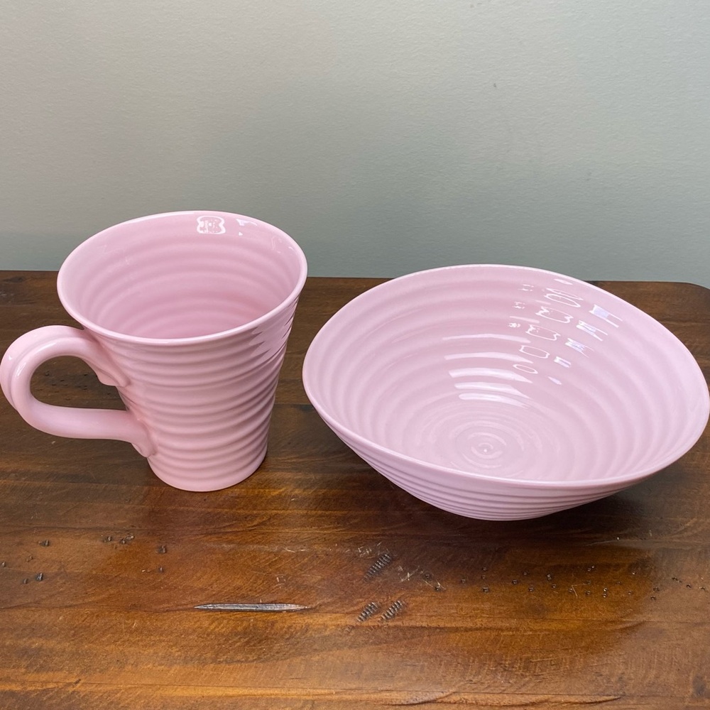 Sophie Conran Pink, Coupe Cereal Bowls set of (4)  by Portmeirion - Picture 8 of 9